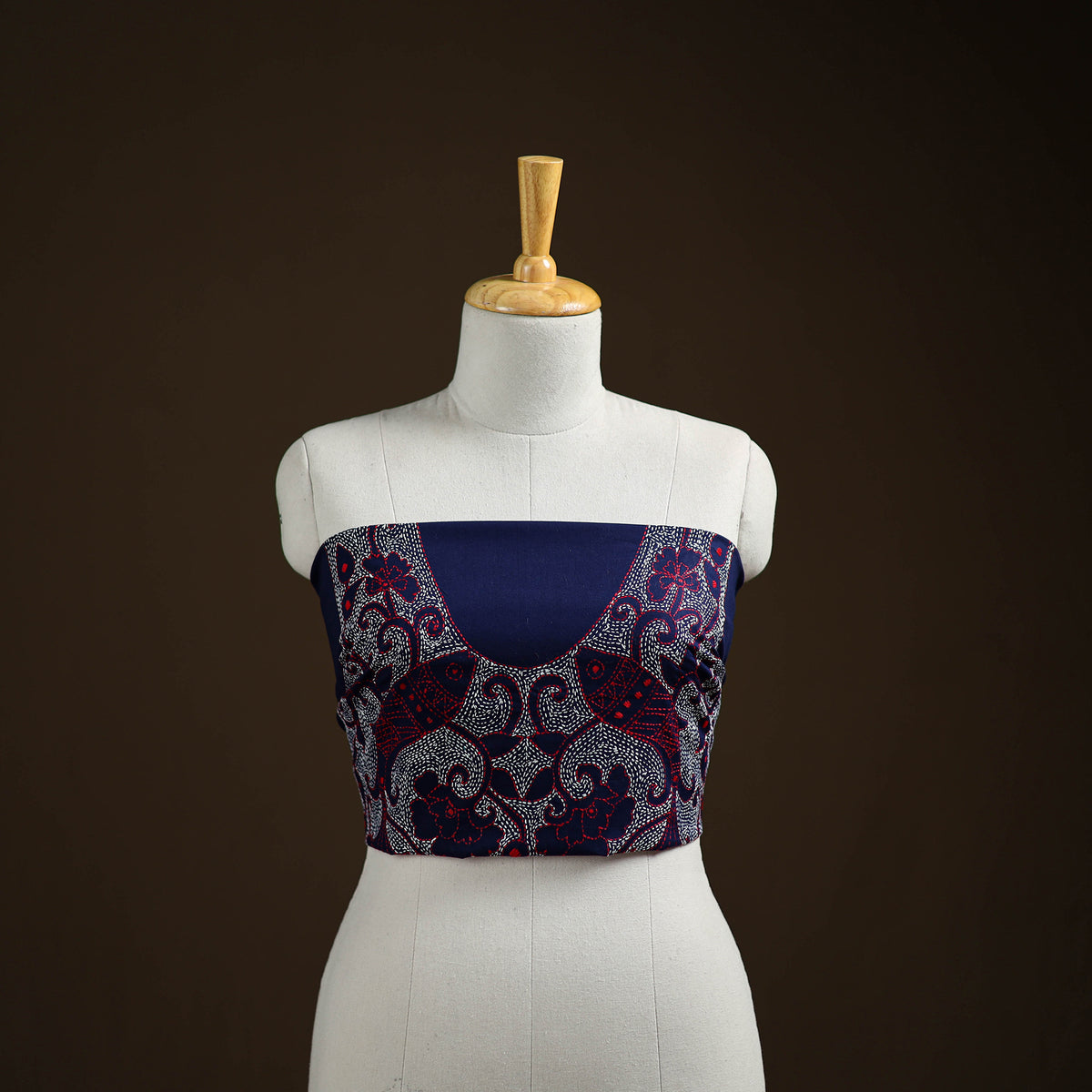 Bengal Kantha Hand Embroidered Cotton Blouse Piece 97
