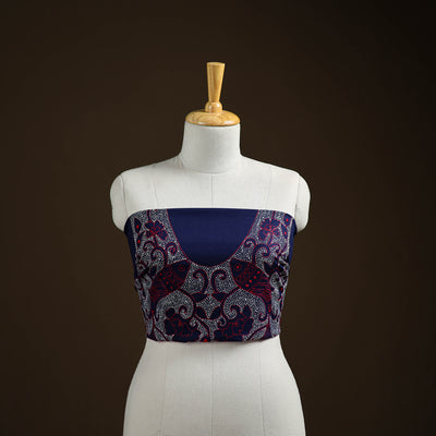 Bengal Kantha Hand Embroidered Cotton Blouse Piece 97