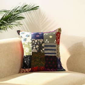  Multicolor Handcrafted Cotton Patchwork Cushion Cover
