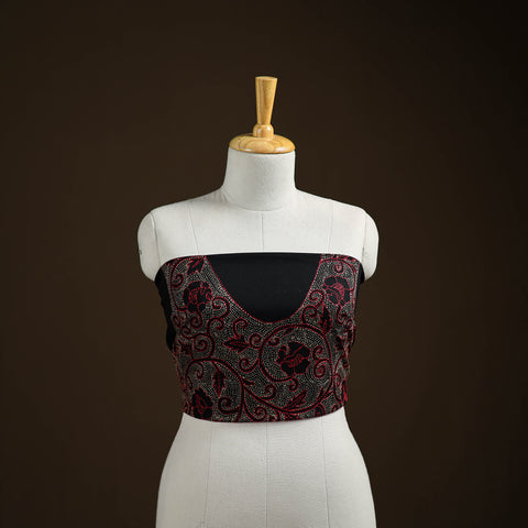 Bengal Kantha Hand Embroidered Cotton Blouse Piece 100