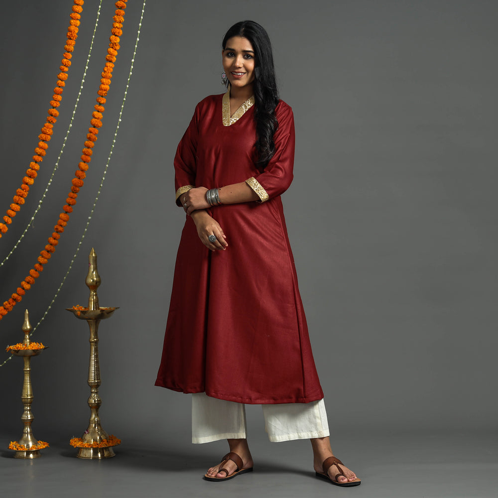 plain silk kurta