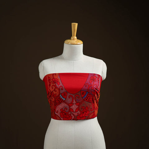 Bengal Kantha Hand Embroidered Cotton Blouse Piece 101