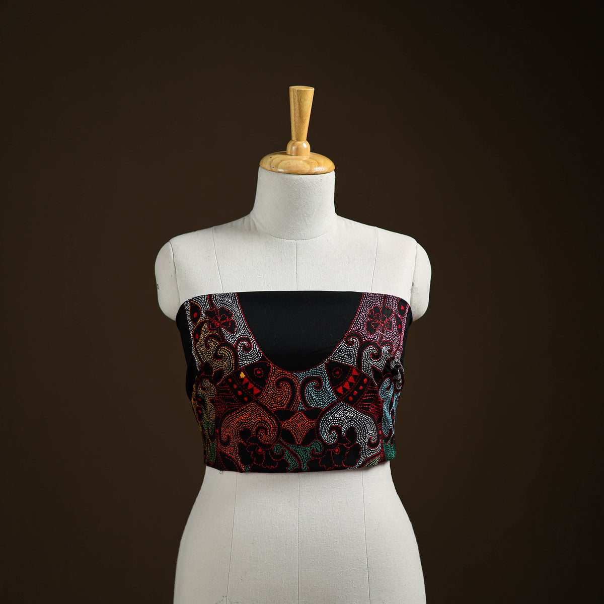 Bengal Kantha Hand Embroidered Cotton Blouse Piece 102