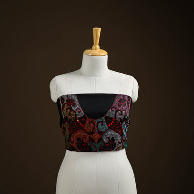 Bengal Kantha Hand Embroidered Cotton Blouse Piece 102
