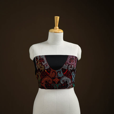 Bengal Kantha Hand Embroidered Cotton Blouse Piece 102