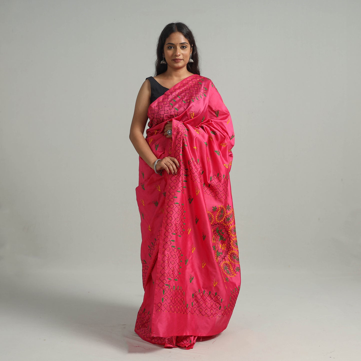 Kantha Embroidery Saree 