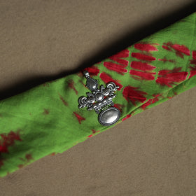 Shibori Tie-Dye Cotton Brooch Scarf 43