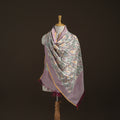 Pochampally Ikat Pure Handwoven Merino Wool x Silk Shawl 03