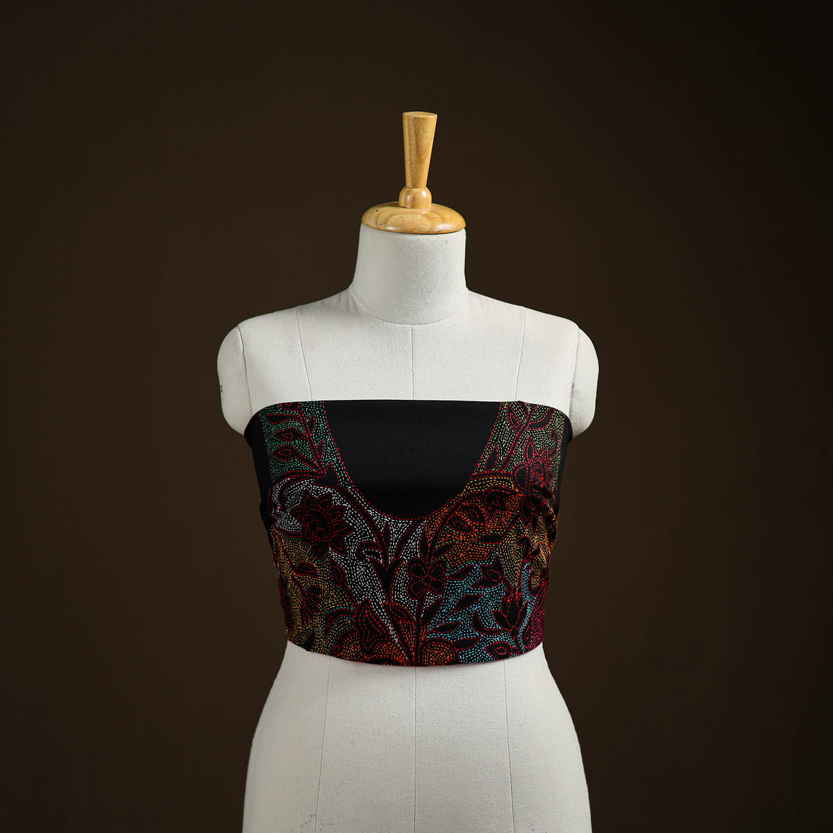 Bengal Kantha Hand Embroidered Cotton Blouse Piece 104