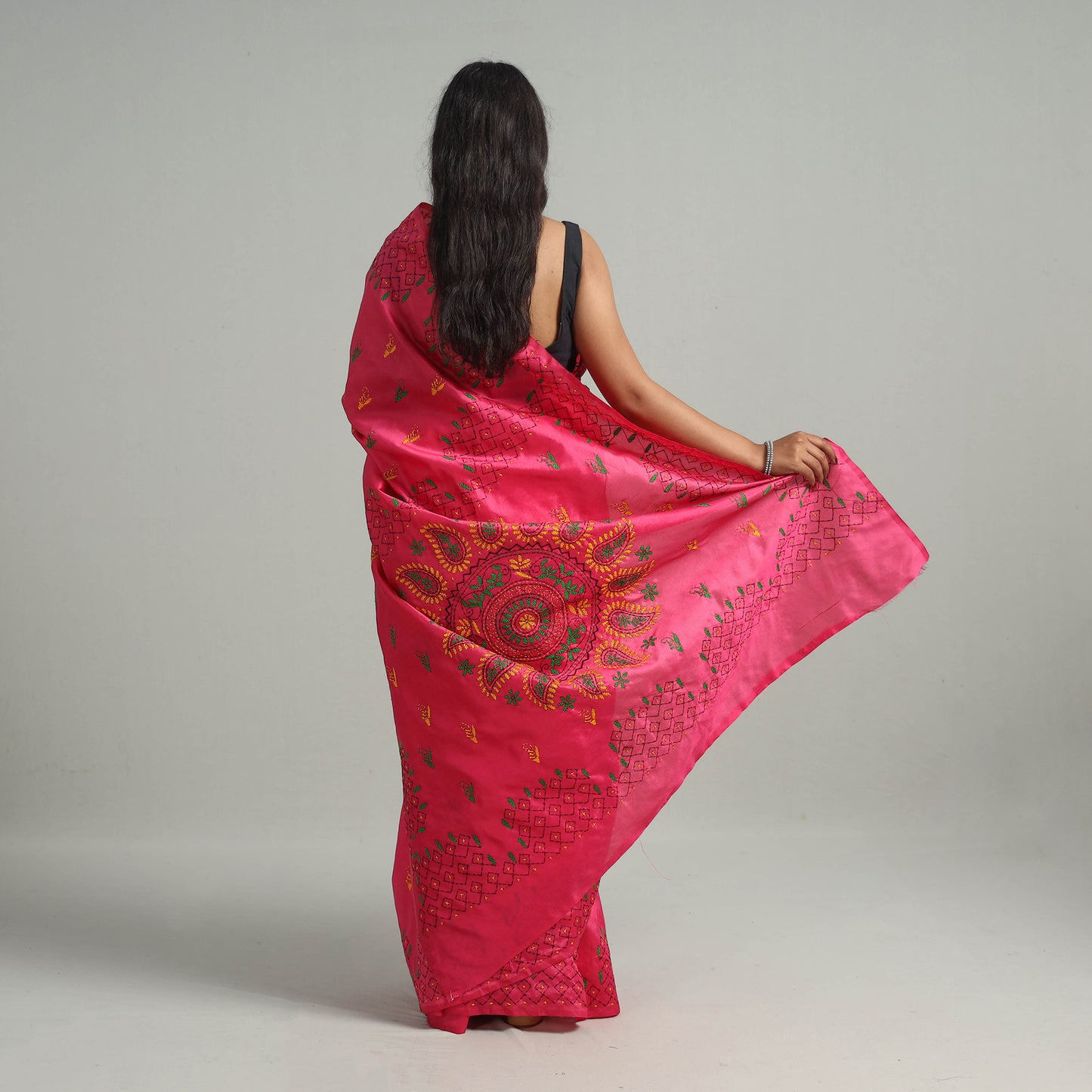 Kantha Embroidery Saree 