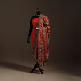 Multicolor - Bengal Hand Embroidery Patchwork Reversible Silk Kantha Dupatta 10