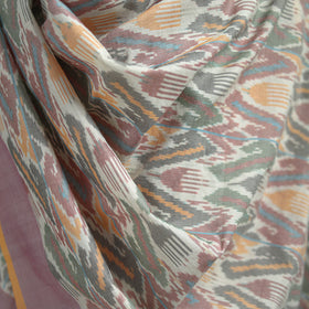 Pochampally Ikat Pure Handwoven Merino Wool x Silk Shawl 03