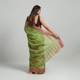 Green Elegant Tie & Dye Shibori Silk Saree Online in India