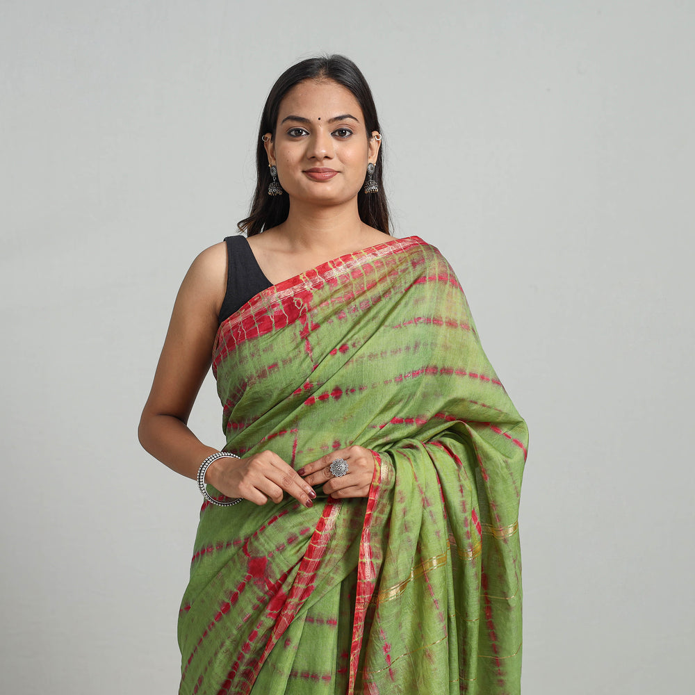 shibori silk saree