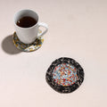  Upcycled Fabric Hand Braided Coaster 