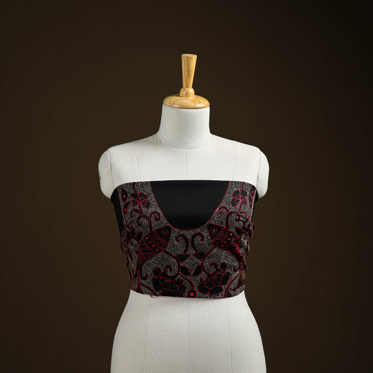 Bengal Kantha Hand Embroidered Cotton Blouse Piece 109