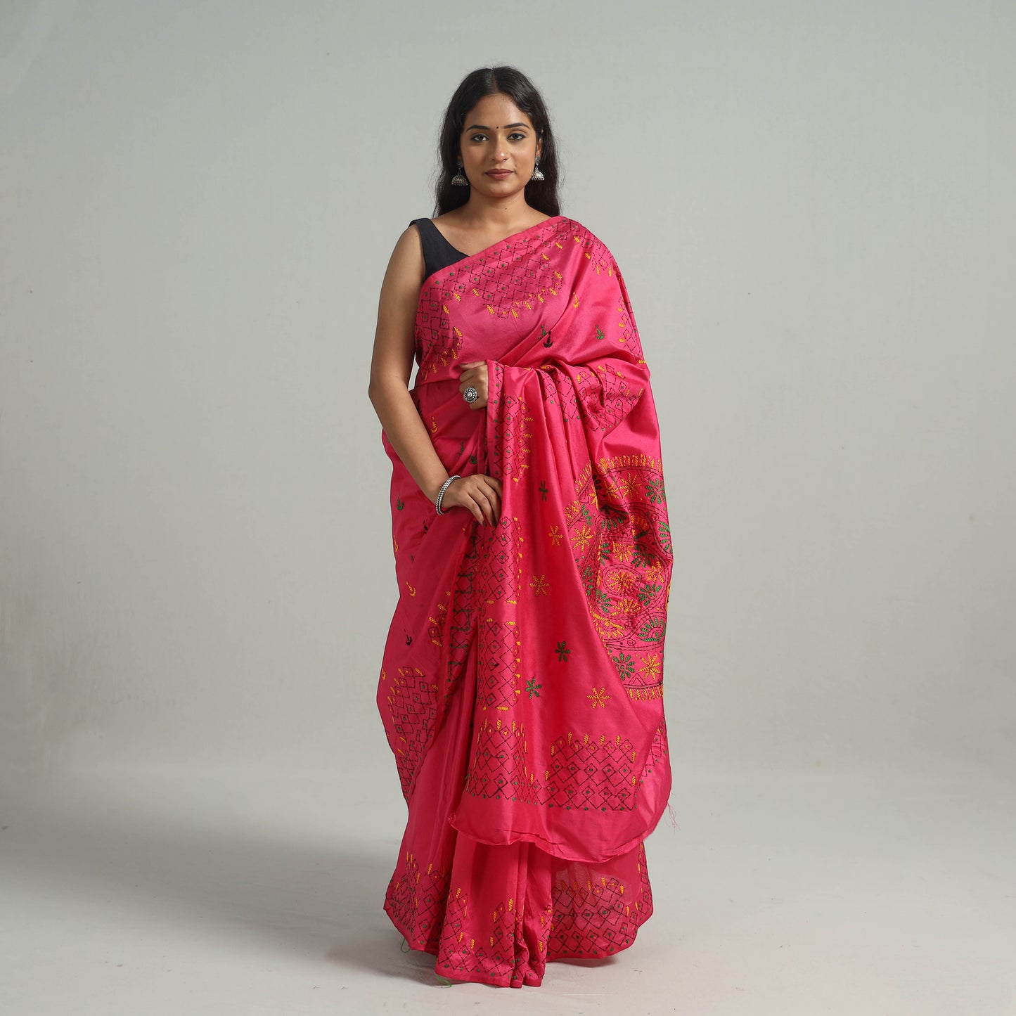 Kantha Embroidery Saree 