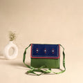 Traditional Kutch Mashru Silk Leather Flap Sling Bag 17