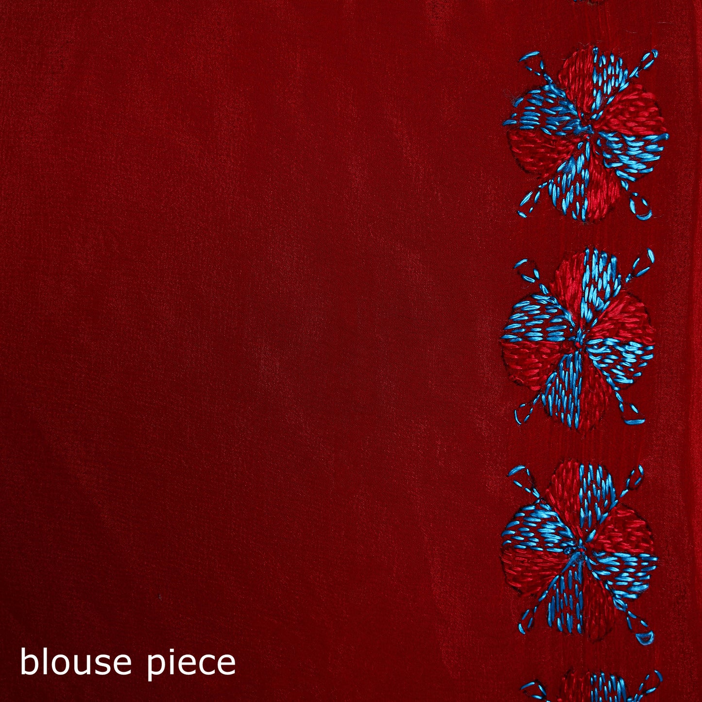Chinon Silk Hand Embroidery Phulkari Saree 19