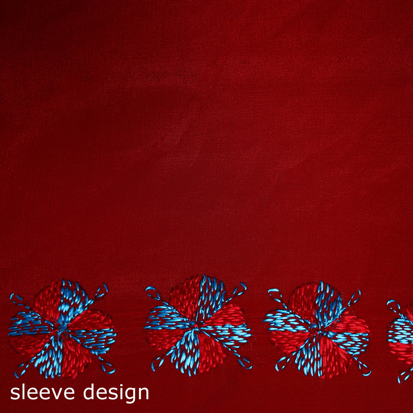 Chinon Silk Hand Embroidery Phulkari Saree 19