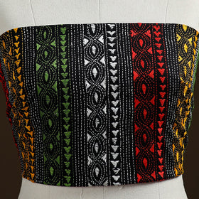 Bengal Kantha Hand Embroidered Cotton Blouse Piece 112