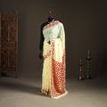 Chinon Silk Hand Embroidery Phulkari Saree 09
