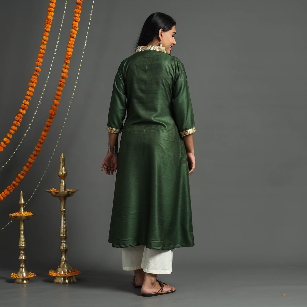 plain silk kurta