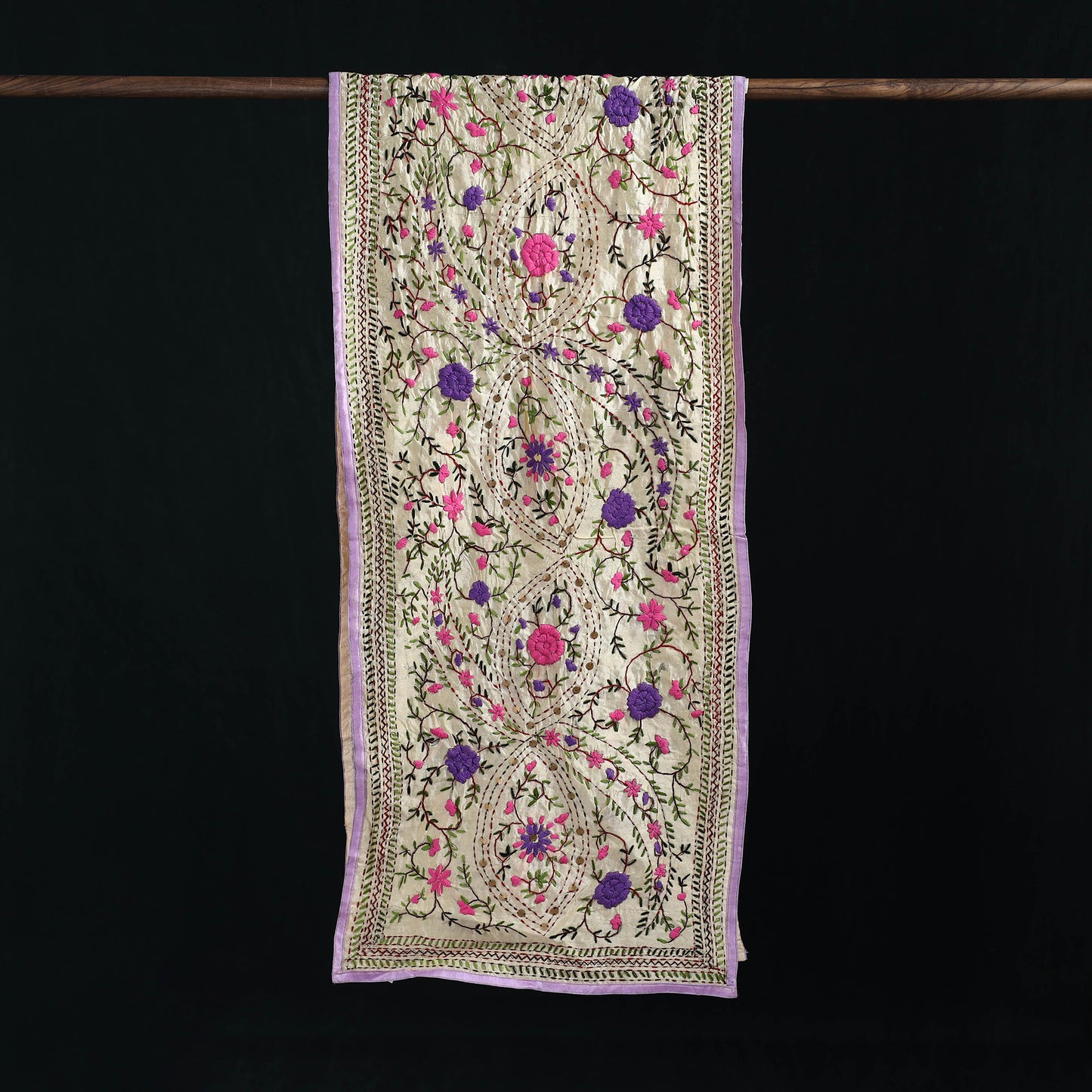 Ranihati Chanderi Silk Hand Embroidered Stole 120