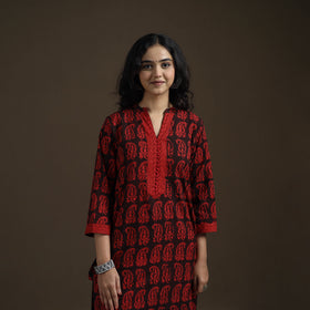 Natural Dyed Hand Block Bagh Print Cotton Suit Set with Dupatta for Women 26