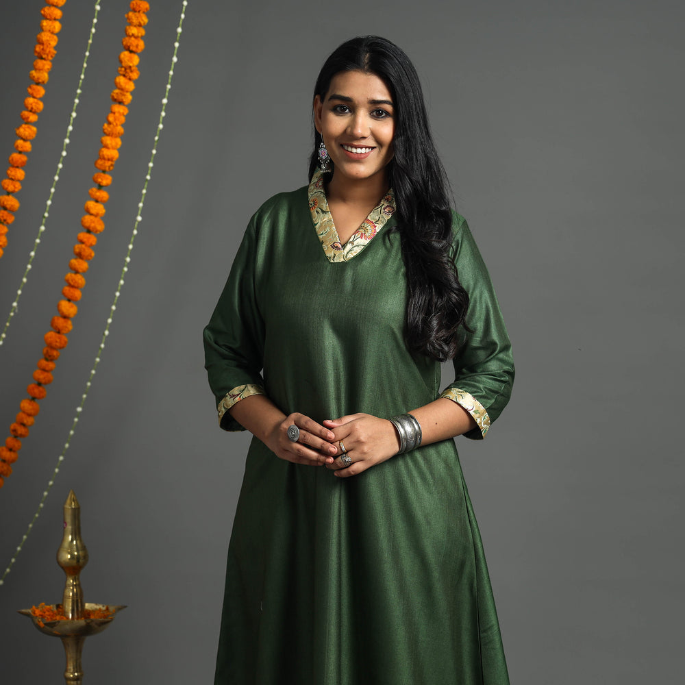 plain silk kurta