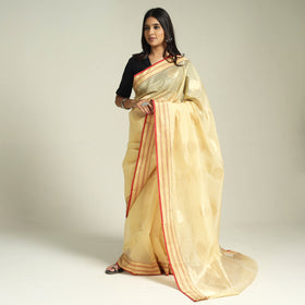  Traditional Chanderi Silk Handloom Zari Work Saree by Rauph Khan 