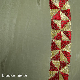 Chinon Silk Hand Embroidery Phulkari Saree 09