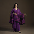 Natural Dyed Hand Block Bagh Print Cotton Suit Set with Dupatta for Women 32