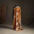 Chinon Silk Hand Embroidery Phulkari Saree 08