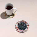  Upcycled Fabric Hand Braided Coaster 
