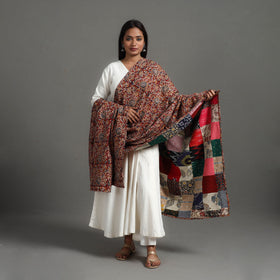 Multicolor Reversible Block Print Cotton Patchwork Dupatta