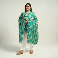 Traditional Tie & Dye Tussar Silk Leheriya Dupatta 19