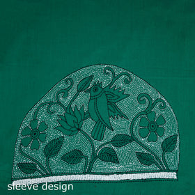 Bengal Kantha Hand Embroidered Cotton Blouse Piece 110