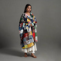 Multicolor - Reversible Block Print Cotton Patchwork Dupatta 07