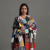 Multicolor - Reversible Block Print Cotton Patchwork Dupatta 07