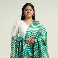 Traditional Tie & Dye Tussar Silk Leheriya Dupatta 19