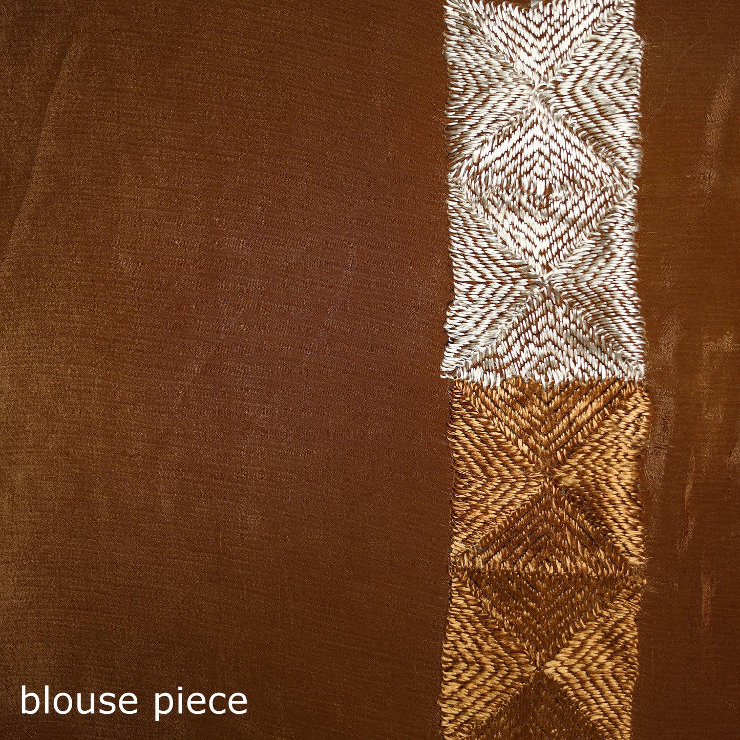 Chinon Silk Hand Embroidery Phulkari Saree 08
