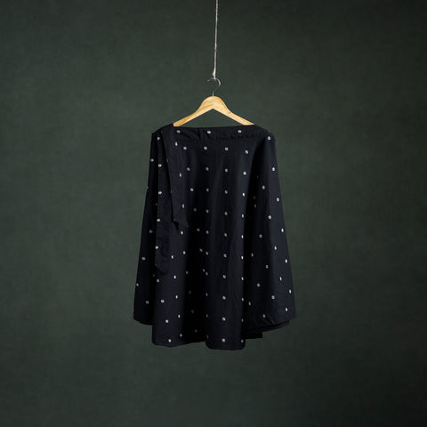 Black - Jacquard Cotton Wrap Around Skirt 178