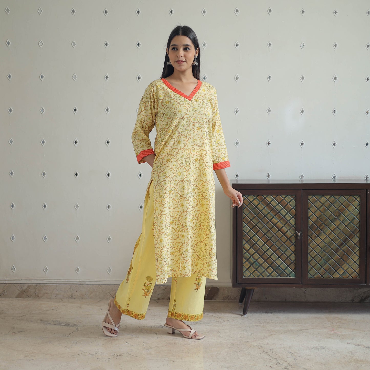 Sanganeri Block Print Cotton Kurta Suit Set 20