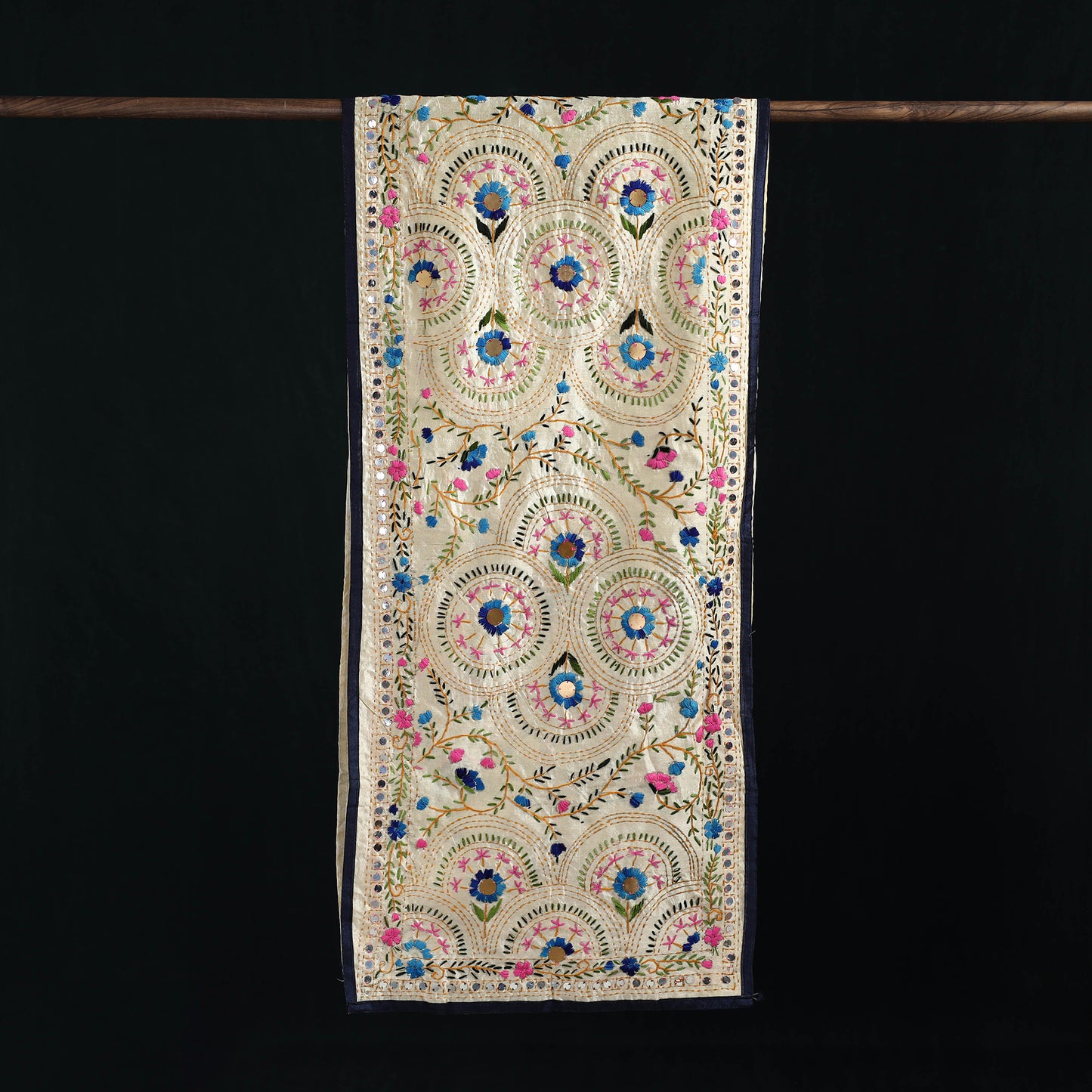 Ranihati Chanderi Silk Hand Embroidered Stole 110