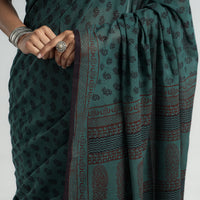 block printed saree