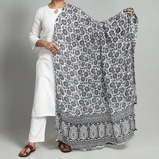 Grey - Jaipur Printed Cotton Dupatta 42