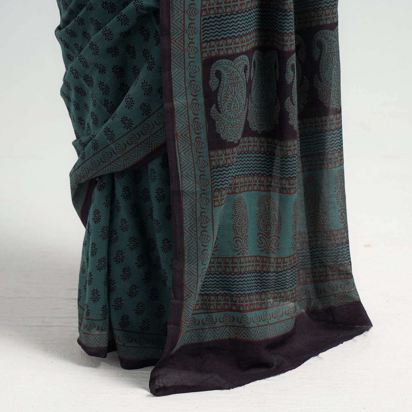 block printed saree