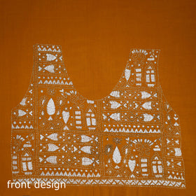 Bengal Kantha Hand Embroidered Cotton Blouse Piece 106