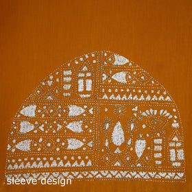 Bengal Kantha Hand Embroidered Cotton Blouse Piece 106